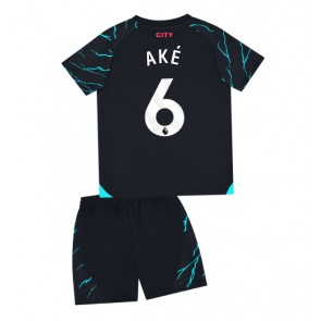Manchester City Nathan Ake #6 Replica Third Stadium Kit for Kids 2023-24 Short Sleeve (+ pants)